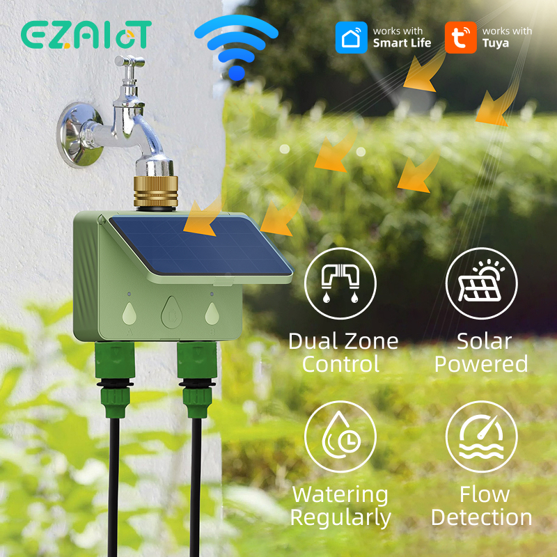 Smart Garden Technology - WiFi Water Timer 2 Zone Solar