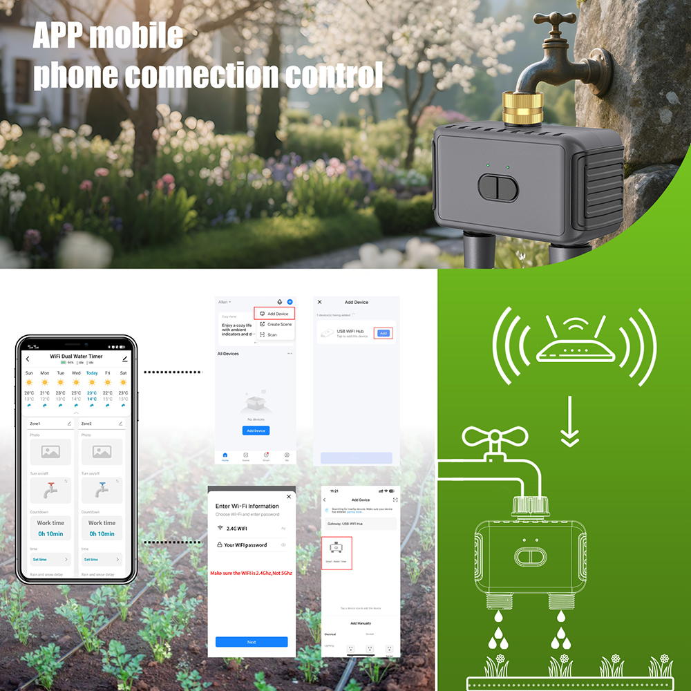 Wifi Automatic Water Timer Dua - Smart Garden Technology review and price