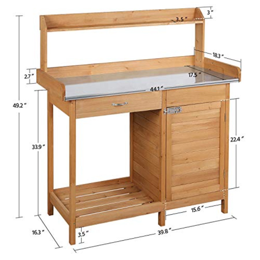 Outdoor potting bench table wo - Garden Weather Station review and price