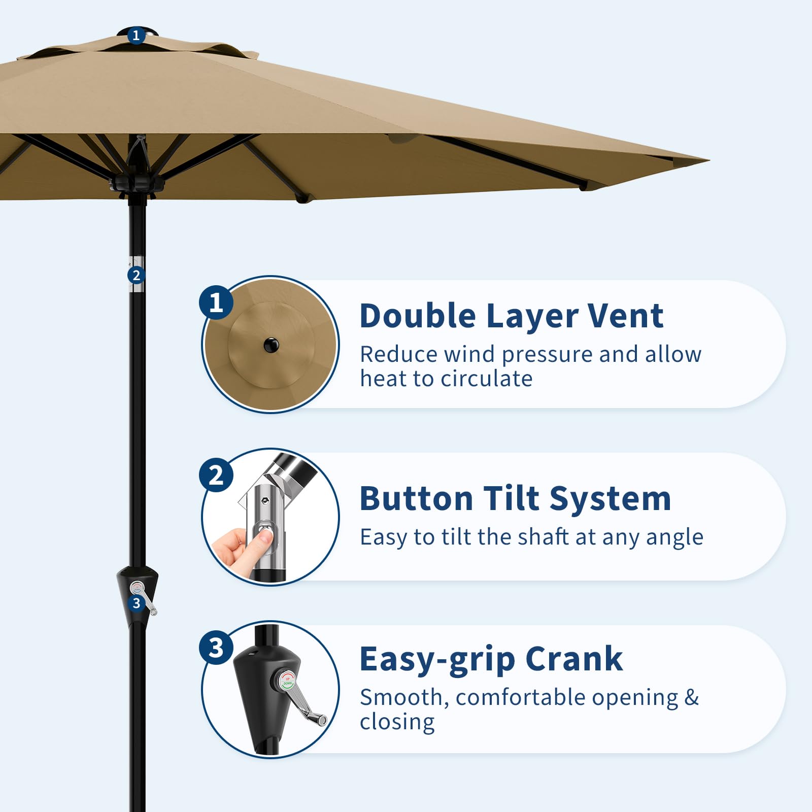 9FT Patio Umbrella - Outdoor T - Garden Weather Station review and price