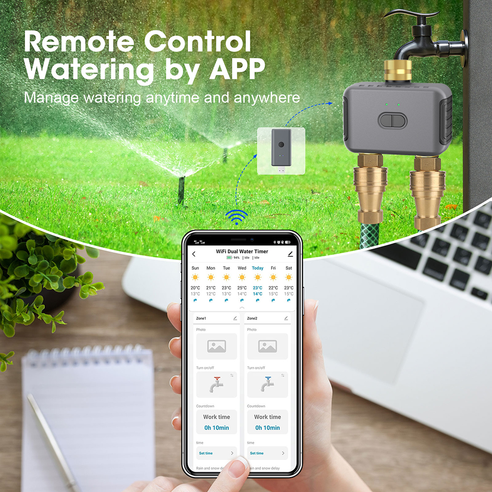 Tuya 2 Zone Watering Timer Gar - Smart Garden Technology review and price